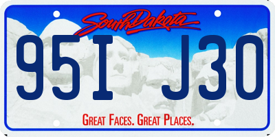 SD license plate 95IJ30