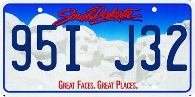 SD license plate 95IJ32