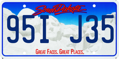 SD license plate 95IJ35