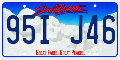 SD license plate 95IJ46