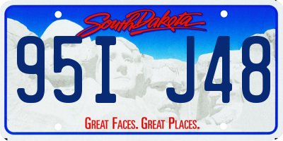 SD license plate 95IJ48