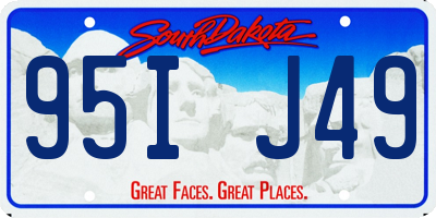 SD license plate 95IJ49