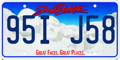 SD license plate 95IJ58