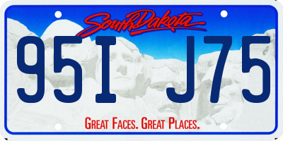 SD license plate 95IJ75