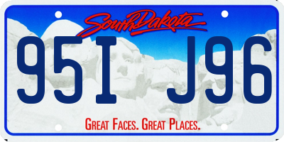 SD license plate 95IJ96