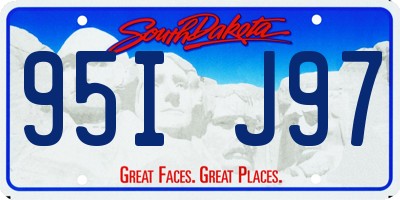 SD license plate 95IJ97