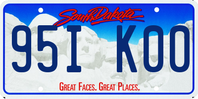 SD license plate 95IK00