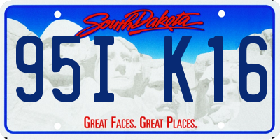 SD license plate 95IK16