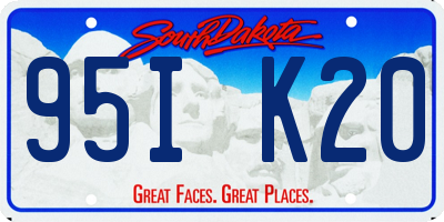 SD license plate 95IK20