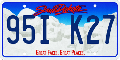 SD license plate 95IK27