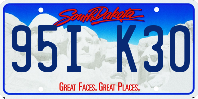 SD license plate 95IK30