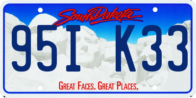SD license plate 95IK33
