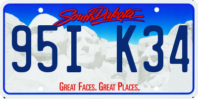 SD license plate 95IK34