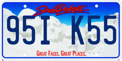 SD license plate 95IK55
