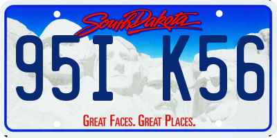 SD license plate 95IK56
