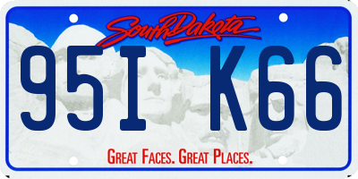 SD license plate 95IK66