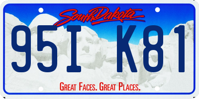 SD license plate 95IK81