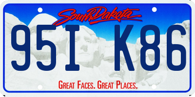 SD license plate 95IK86
