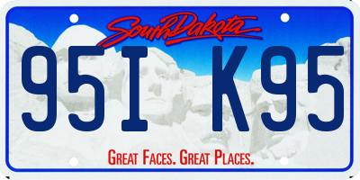 SD license plate 95IK95