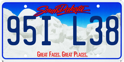 SD license plate 95IL38