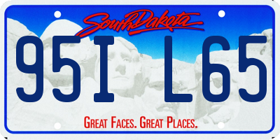 SD license plate 95IL65