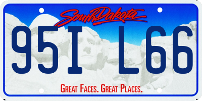 SD license plate 95IL66