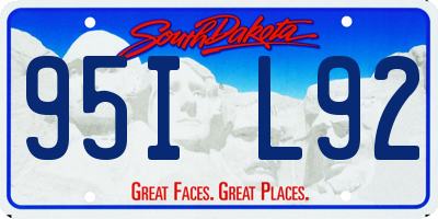 SD license plate 95IL92