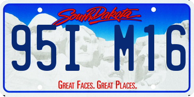 SD license plate 95IM16