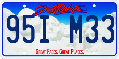 SD license plate 95IM33