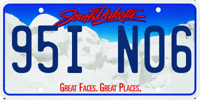 SD license plate 95IN06