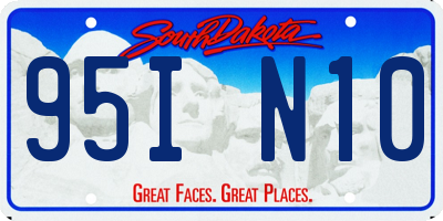 SD license plate 95IN10