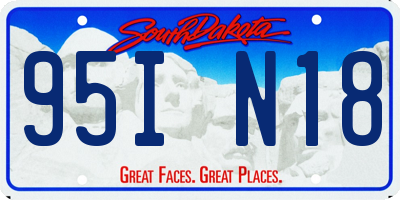 SD license plate 95IN18