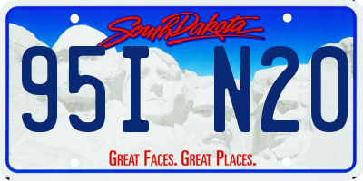 SD license plate 95IN20