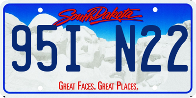 SD license plate 95IN22