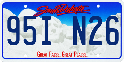 SD license plate 95IN26