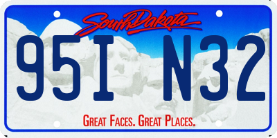 SD license plate 95IN32