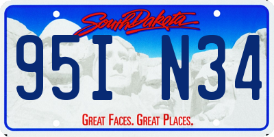 SD license plate 95IN34