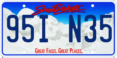 SD license plate 95IN35