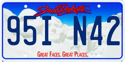 SD license plate 95IN42