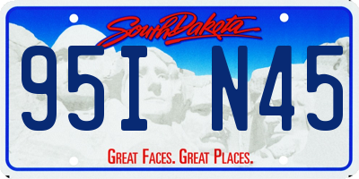 SD license plate 95IN45