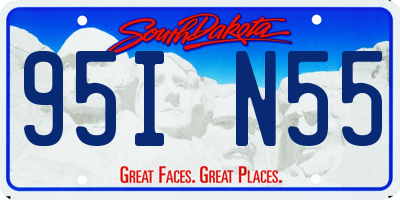 SD license plate 95IN55