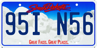 SD license plate 95IN56