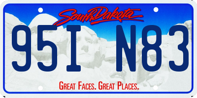 SD license plate 95IN83