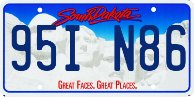 SD license plate 95IN86