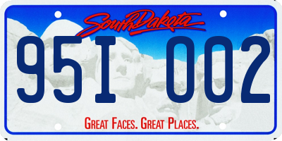 SD license plate 95IO02