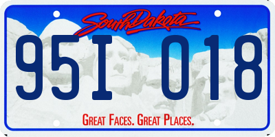 SD license plate 95IO18