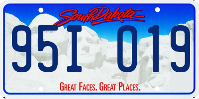 SD license plate 95IO19
