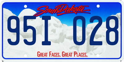 SD license plate 95IO28