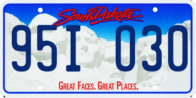 SD license plate 95IO30