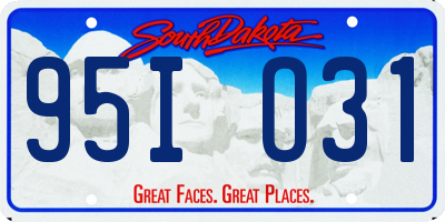 SD license plate 95IO31